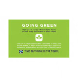 Excel Dryer Going Green Sign for Hand Dryers - Adhesive Backing, 7" x 4 1/4" - Chicken Pieces
