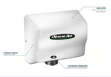 American Dryer GXT9 Automatic Hand Dryer - 10 Second Dry Time, White ABS - Chicken Pieces