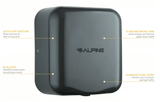 Alpine Industries Automatic Hand Dryer w/ 10 Second Dry Time - Gray, 110 120v - Chicken Pieces