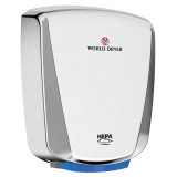 World Dryer Automatic Hand Dryer - 12 Second Dry Time, Polished Stainless Steel - Chicken Pieces