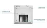 Pinnacle Dryer Automatic Hand Dryer 120V - 15 Second Dry Time, White Stainless