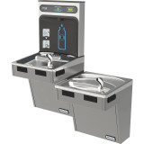 Halsey Taylor HydroBoost Bi-Level Drinking Fountains with Bottle Filler - Chicken Pieces