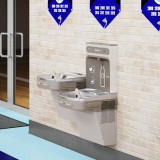 Elkay LZOOTL8WSLK Wall Mount Drinking Fountain w/ Bottle Filler - Refrigerated - Chicken Pieces