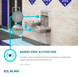Elkay LZOOTL8WSLK Wall Mount Drinking Fountain w/ Bottle Filler - Refrigerated - Chicken Pieces