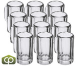 Libbey 5020 16 oz Paneled Glass Mug, Mugs and Tankards Series, 12/Case - Chicken Pieces