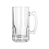Libbey 5262 33 3/4 oz Gibraltar Super Mug, Thick Clear Glass (12/Case) - Chicken Pieces