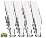 Anchor 80436RT 23 oz Rim-Tempered Bulge Top Pilsner Glass - (24/Case) - Chicken Pieces