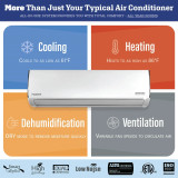 Pioneer® Diamante Pro Series 12,000 BTU 19 SEER2 Ductless Mini-Split Air Conditioner Inverter+ Heat Pump Full Set 115V with 16 Ft. Kit - Chicken Pieces