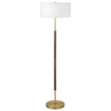 61" Brass Two Light Floor Lamp With White Frosted Glass Drum Shade
61" Brass Two Light Floor Lamp With White Frosted Glass Drum Shade