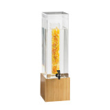 Cal-Mil 3 gal Beverage Dispenser with Infuser - Acrylic Container Bamboo Base - Chicken Pieces