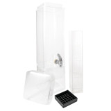 Cal-Mil 3 gal Beverage Dispenser with Infuser - Acrylic Container, Clear Base - Chicken Pieces