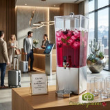 Cal-Mil 3 gal Beverage Dispenser w/ Ice Tube, Durable Polycarbonate & Steel Base - Chicken Pieces