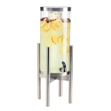 Cal-Mil 3 gal Beverage Dispenser w/ Ice Tube - Beverage Service Stainless Base - Chicken Pieces