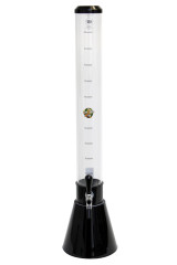 Beer Tubes Unique Serving 1/4 100 oz. Tall Tube Black Conic Beer Tower - Chicken Pieces
