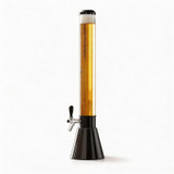 Beer Tubes Unique Serving 1/4 100 oz. Tall Tube Black Conic Beer Tower - Chicken Pieces