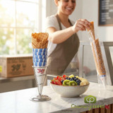 JOY Regular Jacketed Waffle Cone - 216/Case | Crisp & Sweet Cones for Ice Cream Delights