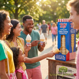 JOY Joy #22 Flat Bottom Jacketed Cake Ice Cream Cone Dispenser Pack - 864/Case (24cases/PALLET)- TOTAL 20736 CONES