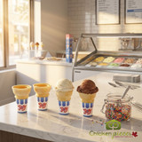 JOY Joy #22 Flat Bottom Jacketed Cake Ice Cream Cone Dispenser Pack - 864/Case (24cases/PALLET)- TOTAL 20736 CONES