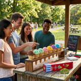 JOY #40 Flat Bottom Cake Cone Dispenser Pack - 672/Case | Multi-Scoop Treats