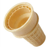 JOY #40 Flat Bottom Cake Cone Dispenser Pack - 672/Case | Multi-Scoop Treats