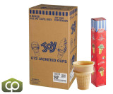  JOY #40 Flat Bottom Cake Ice Cream Cone Dispenser Pack - 672/Case (24cases/PALLET)- TOTAL 16128 CONES 
