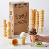 JOY #60 Flat Bottom Cake Cone - 484/Case | Light & Sweet Cones