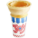  JOY #60 Flat Bottom Jacketed Cake Cone - 484/Case | for Multi-Scoop Treats 