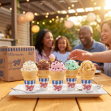 JOY #30 Flat Bottom Jacketed Cake Cone - 275/Case | Perfect for Two Scoops