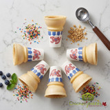 JOY #30 Flat Bottom Jacketed Cake Cone - 275/Case | Perfect for Two Scoops