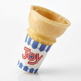 JOY #30 Flat Bottom Jacketed Cake Cone - 275/Case | Perfect for Two Scoops