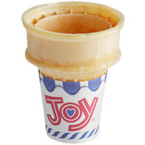 JOY #40 Flat Bottom Jacketed Cake Ice Cream Cone Dispenser Pack - 672/Case (24cases/PALLET)- TOTAL 16128 CONES 