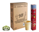 JOY #22D Flat Bottom Cake Ice Cream Cone Dispenser Pack - 864/Case (24cases/PALLET)- TOTAL 20736 CONES 