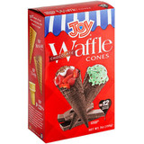  JOY Chocolate Ice Cream Waffle Cones 12 Pack- 8/CASE 