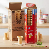 JOY #30 Flat Bottom Cake Ice Cream Cone Dispenser Pack - 600/Case (24 cases/PALLET) - TOTAL 14400 CONES