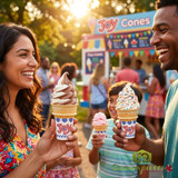 JOY #40 Flat Bottom Jacketed Cake Ice Cream Cone - 600/Case (24cases/PALLET)- TOTAL 14400 CONES