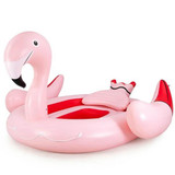 Chicken Pieces Inflatable Flamingo Floating Island 6 People with 6 Cup Holders for Pool and River 
