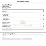 McCormick Imperial Spice Oregano Leaves 650g (1.43 lbs) — Nutrition and Ingredients Label — www.chickenpieces.com