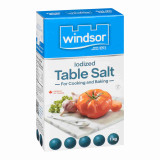 WINDSOR Windsor Salt Table Slim Pack - 1kg box (2.2 lbs) (24/Case) - Canadian Made 