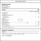 Kontiki Tropical Fruit Salad Puree - 3 LT (4/Case) - 26.4 LBS. — Nutrition and Ingredients Label — www.chickenpieces.com