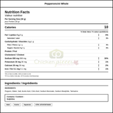 Sysco Classic Pepperoncini Whole 3.78L (2/Case) - 128 fl oz (16 lbs) — Nutrition and Ingredients Label — www.chickenpieces.com