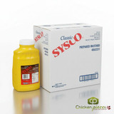 Sysco Classic Prepared Mustard 4 L (2/Case) - 135.2 fl oz (8.44 lbs) - Canadian Made
