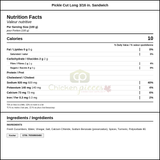 Cool Crisp Long Cut Sandwich Pickles - 3/16" Slices, 19L Pail - 5.02 gallons (41.89 lbs) — Nutrition and Ingredients Label — www.chickenpieces.com