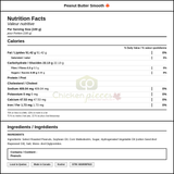 Kraft Smooth Peanut Butter 10 KG - 22.05 lbs - Quality and Goodness - Canadian Made — Nutrition and Ingredients Label — www.chickenpieces.com
