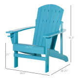 Chicken Pieces Outsunny Wooden Adirondack Chair, Outdoor Patio Lawn Chair with Cup Holder, Weather Resistant Lawn Furniture, Classic Lounge for Deck, Garden, Backyard, Fire Pit, Sky Blue 
