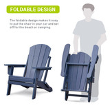 Chicken Pieces Folding Adirondack Chair Weather Resistant, Outdoor HDPE Lawn Chair 