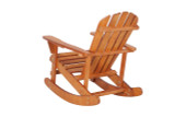 Chicken Pieces Adirondack Rocking Chair Solid Wood Chairs Finish Outdoor Furniture for Patio, Backyard, Garden - Walnut Brown  Chicken Pieces Adirondack Rocking Chair Solid Wood Chairs Finish Outdoor Furniture for Patio, Backyard, Garden - Walnut Brown