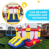 Chicken Pieces YARD Bounce House Dual Castle Slide with Air Blower, Four-Sided Protection Net, Inflatable Bounce House for Outdoor Indoor Party, Made of Nylon and Vinyl Extra Thick Bouncing Floor 