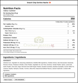 Doritos Snack Chip Doritos Nacho 70GR/0.15 LBS  (32/Case) — Nutrition and Ingredients Label — www.chickenpieces.com