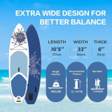 Chicken Pieces Simple Deluxe Inflatable Stand Up Paddle Board - Pink Premium SUP for All Skill Levels - Includes Accessories & Backpack 