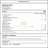 Primo Pasta Noodle Orzo 5 LBs Bulk size (4/Case) — Nutrition and Ingredients Label — www.chickenpieces.com